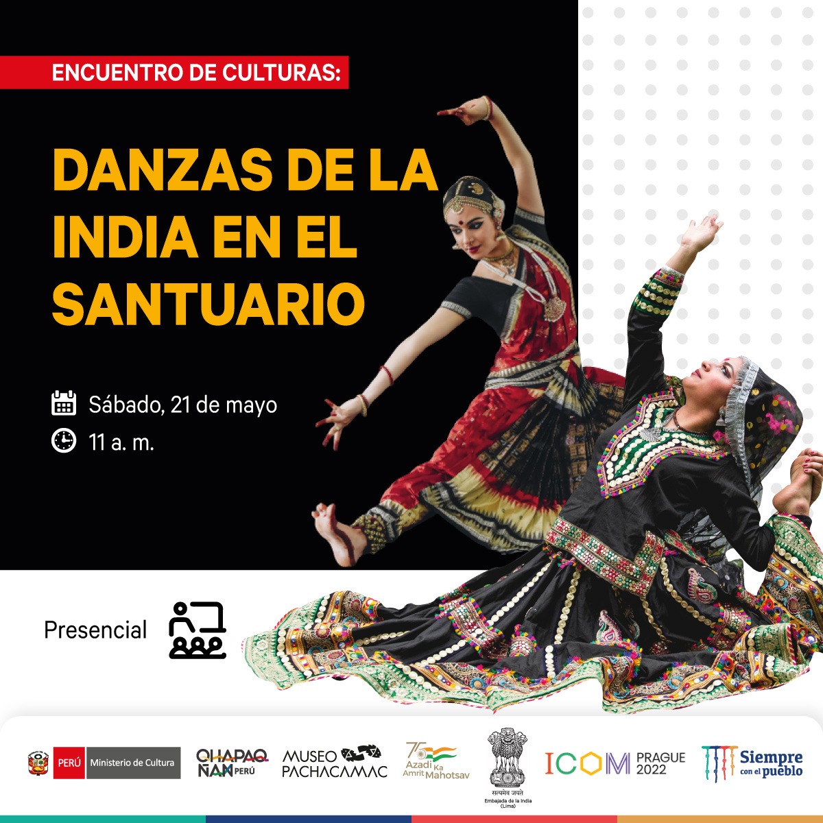 "Indian Dances in Sanctuary" held in the temple complex of Pachacamac presented Indian classical, folk and Bollywood dances that enthralled the guests and visitors